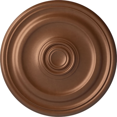 Ekena Millwork Devon Ceiling Medallion (Fits Canopies up to 3 5/8"), 15 3/4"OD x 1 1/2"P, Polished Copper CM15DEPOS
